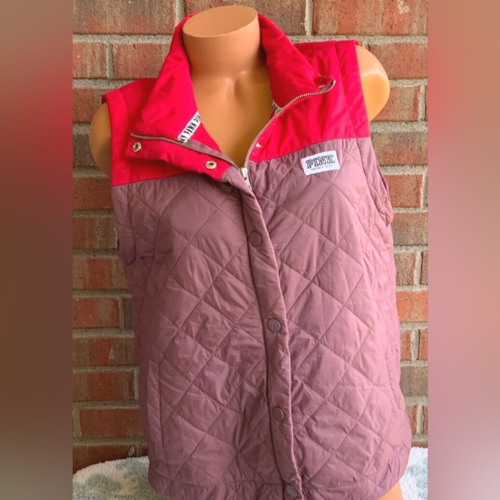 Pink womens bubble Vest size Large